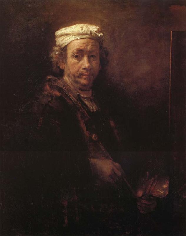 Rembrandt van rijn Autoportrait au chevalet Sweden oil painting art